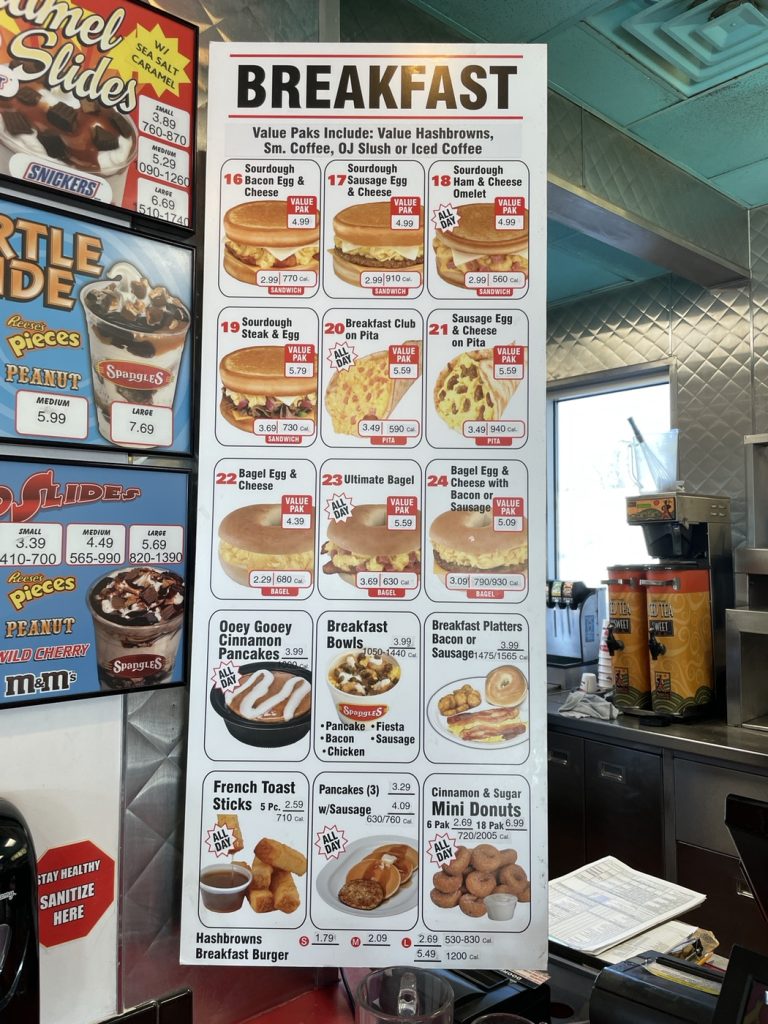 Does Fast Food  Spangles Serve Breakfast All Day?